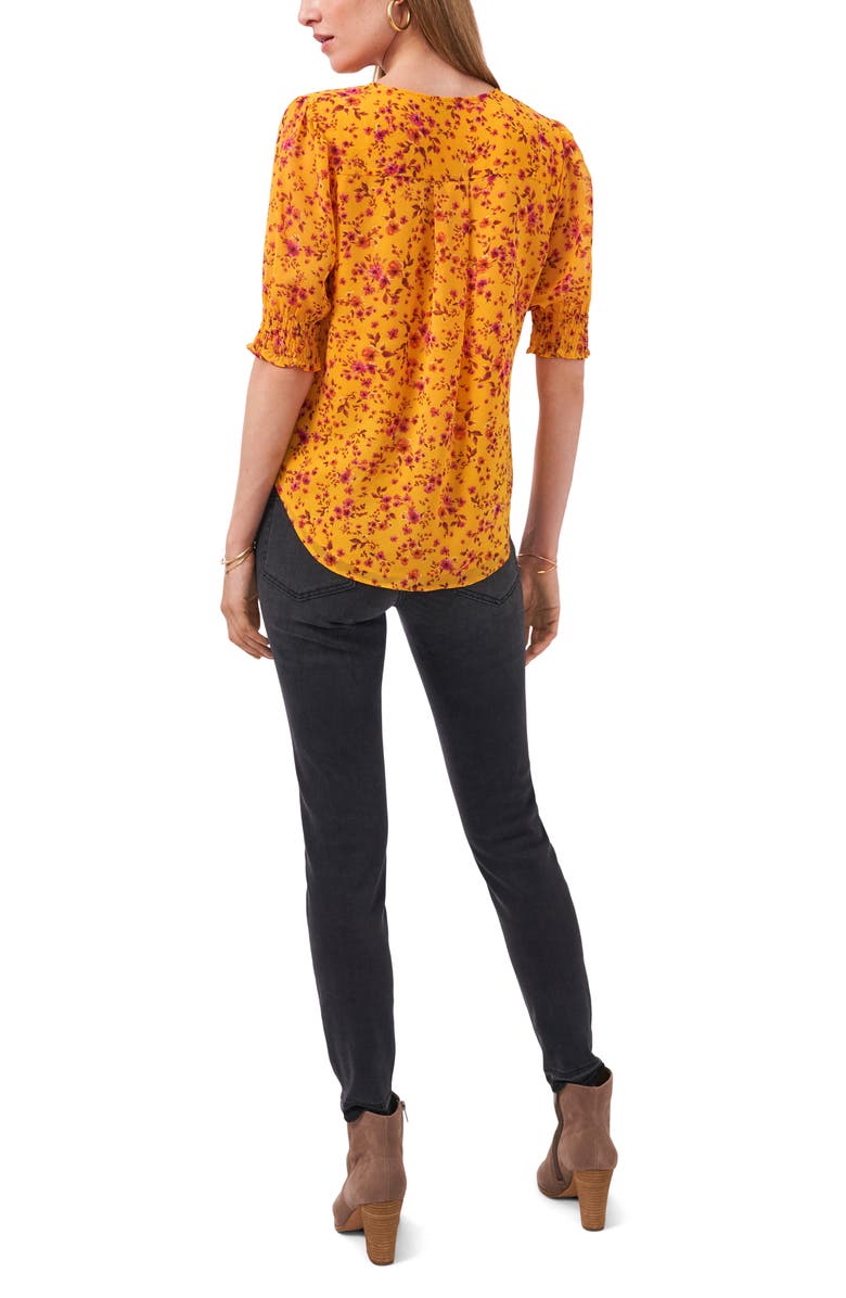 1.STATE Floral Pintuck Front Top, Alternate, color, Flrl Glow