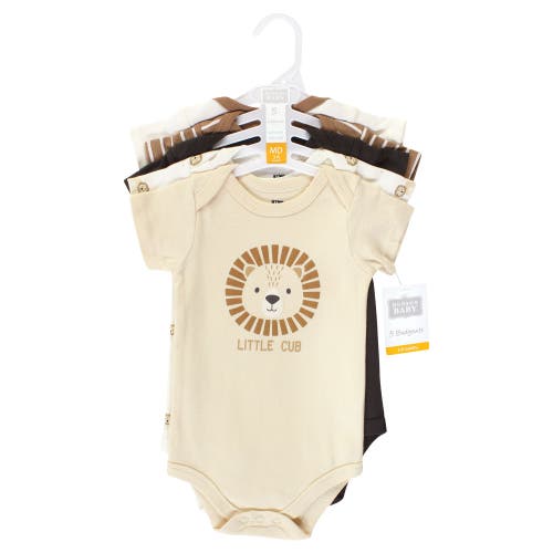 Hudson Baby Essential Cotton Bodysuits 5-piece Set In Multi