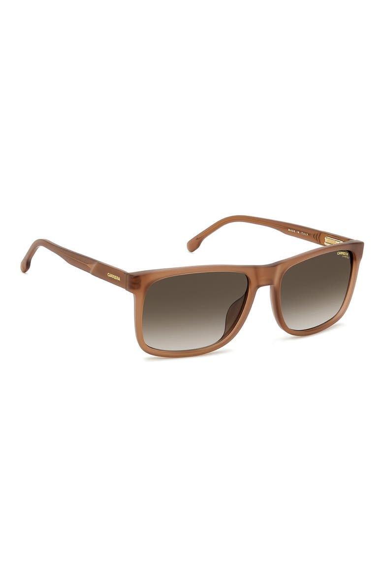 C Flex 57mm Gradient Rectangle Sunglasses, Alternate, color, MATTE BROWN