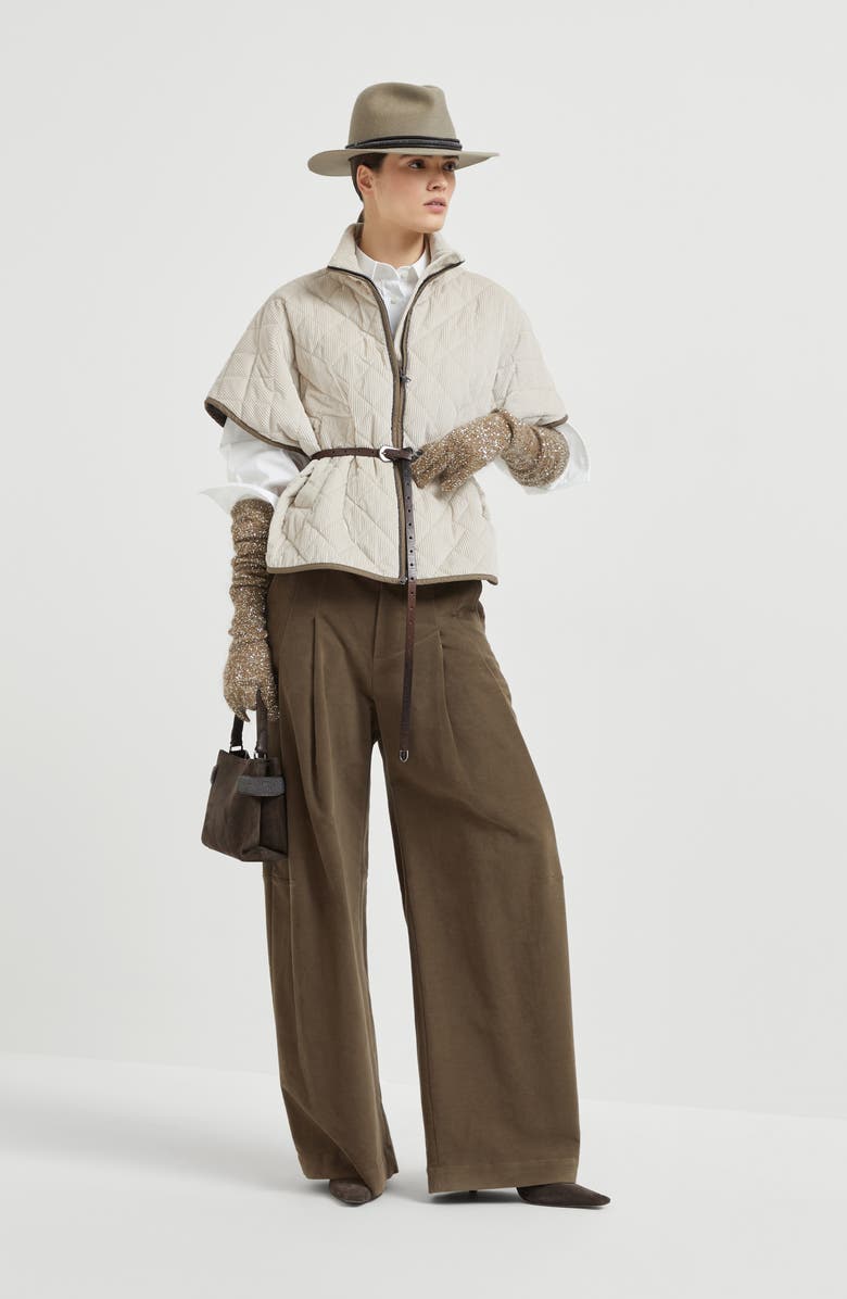 Brunello Cucinelli Quilted outerwear, Alternate, color, Beige