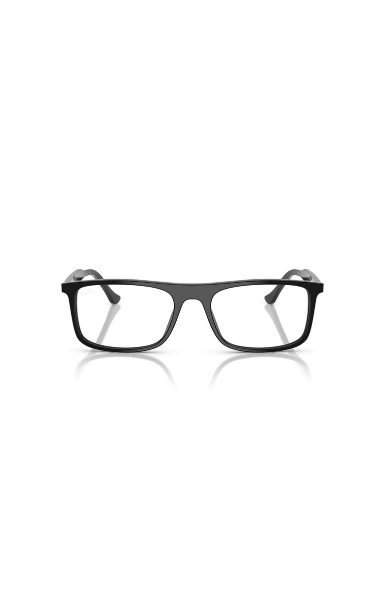 Ray-Ban 53mm Rectangle optical glasses, Alternate, color, Black