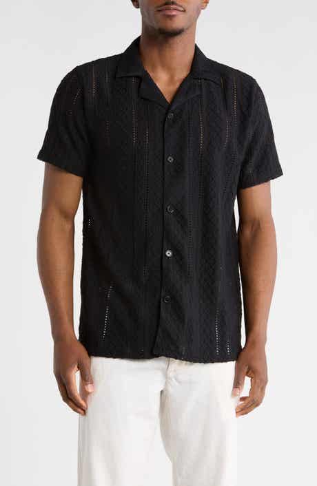 T.R. PREMIUM Modern Fit Textured Camp Shirt
