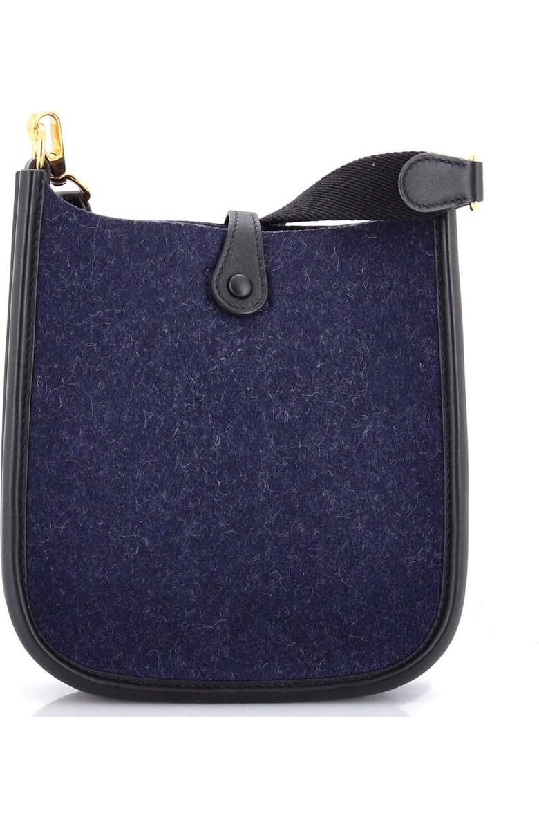 Pre-Owned Hermes Evelyne Bag Gen III Felt TPM, Alternate, color, Bleu Nuit
