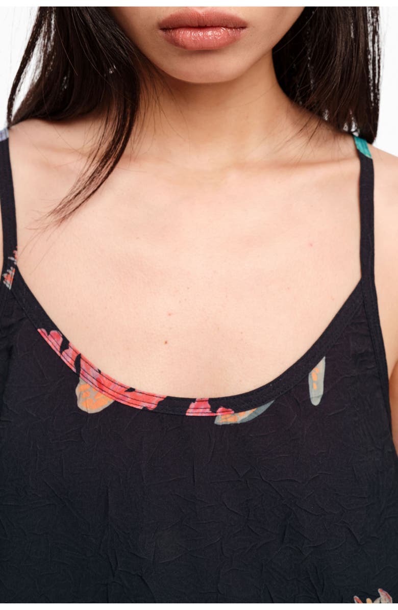 Bimba y Lola Wrinkled Tank Top, Alternate, color, Tortuga Black