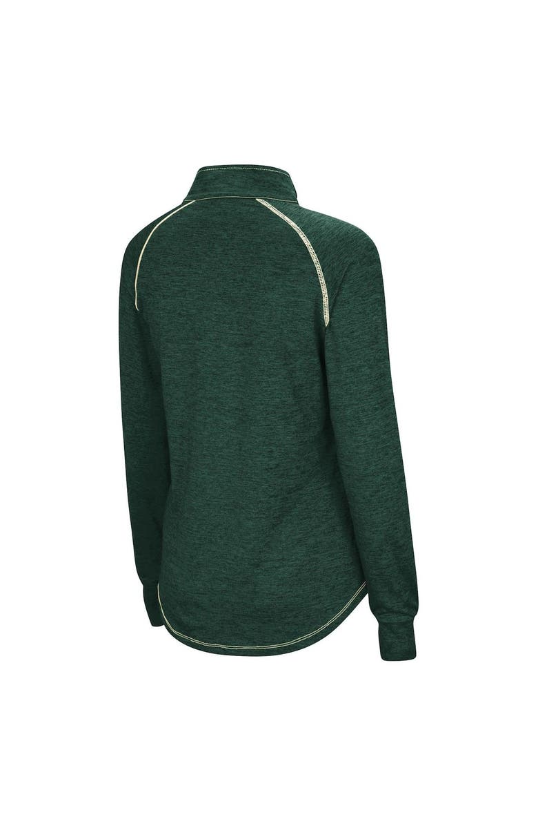 COLOSSEUM Women's Colosseum Heathered Green Colorado State Rams Bikram Raglan Quarter-Zip Jacket, Alternate, color, 