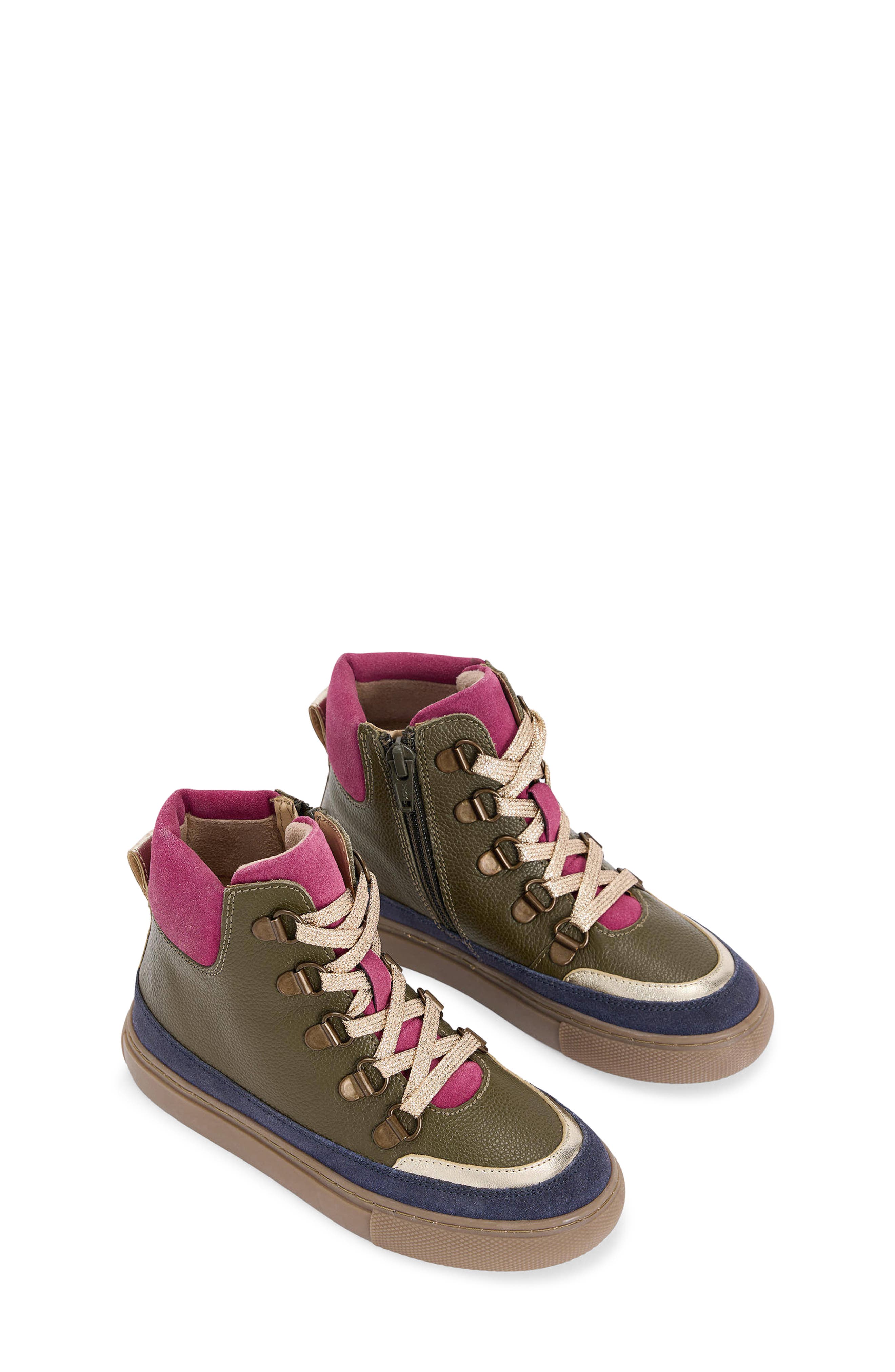 Kids' Lace-Up Boot, Alternate, color, GREEN MULTI