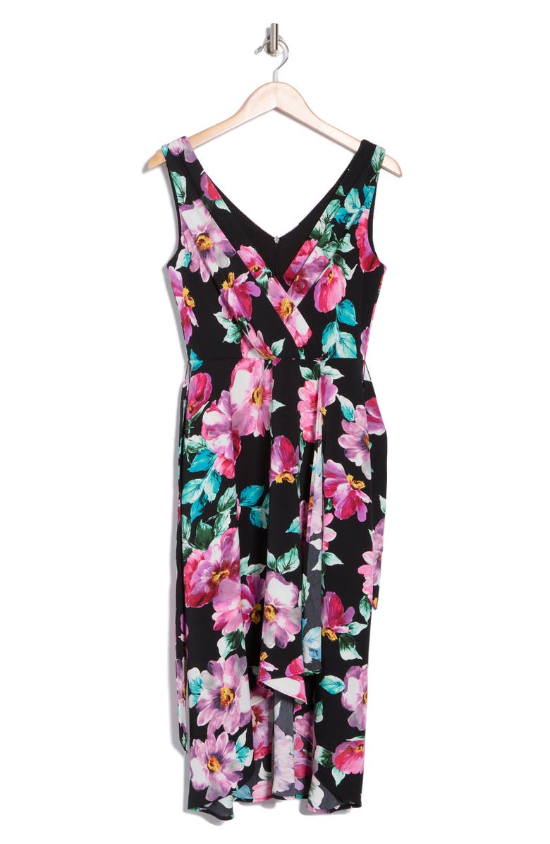 Connected Apparel Sleeveless Mock Wrap Dress, Alternate, color, 
