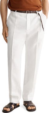 MANGO Linen Regular Fit Pants