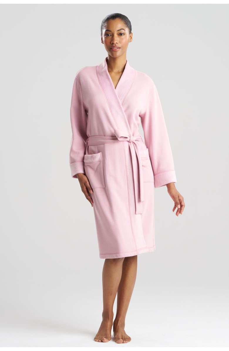 Natori Edit Nova Brushed Knit Dream Robe, Main, color, Rose Quartz