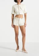 Manière De Voir Elina Tweed Mini Shorts With Belt