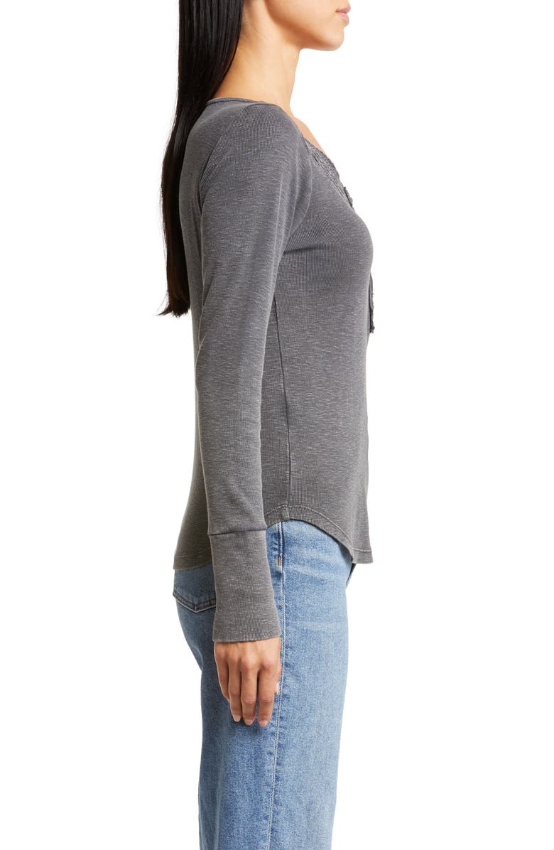 Lucky Brand Lace Trim Rib Henley, Alternate, color, 