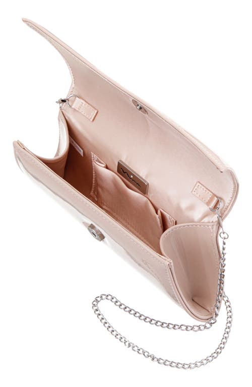 Nina Zoey Faux Leather Clutch In Beige