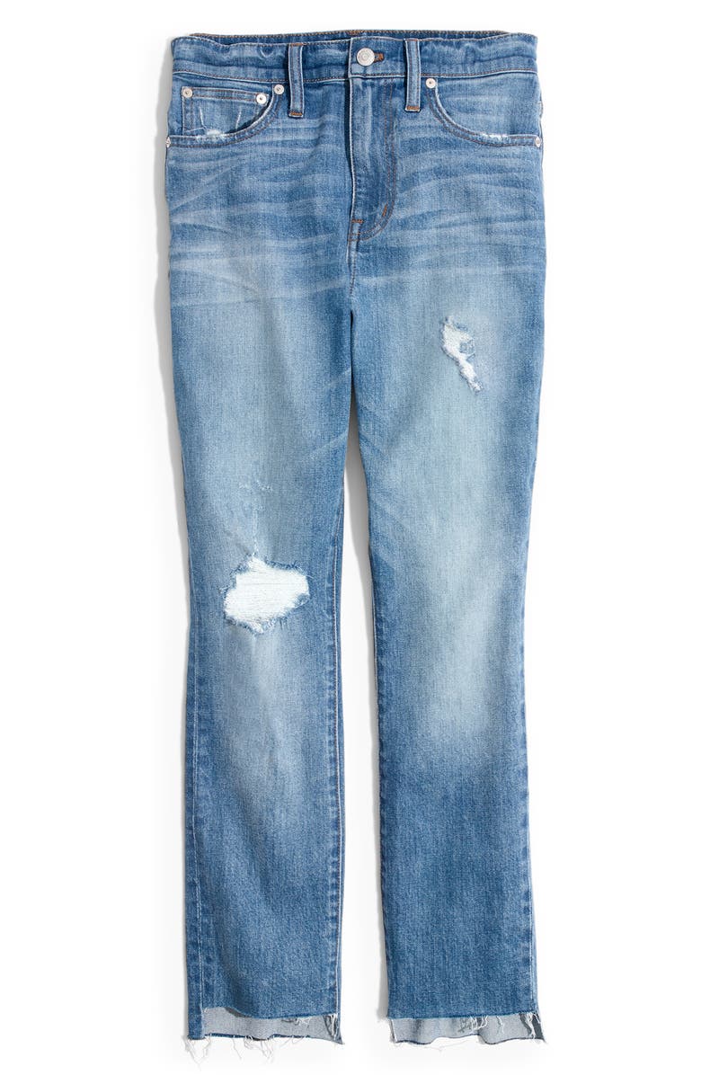 Madewell The High Waist Step Hem Slim Boy Jeans, Alternate, color, 