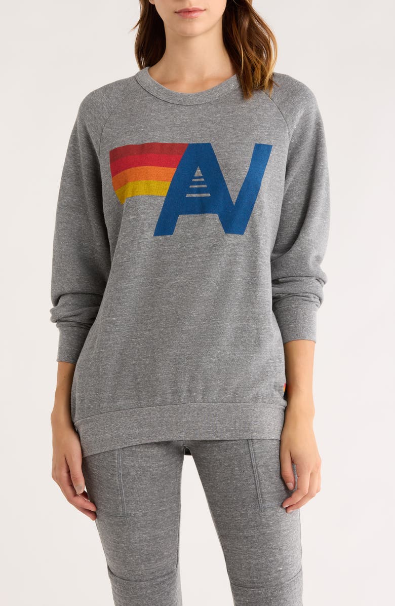 Aviator Nation Logo Sweatshirt, Main, color, Heather Grey