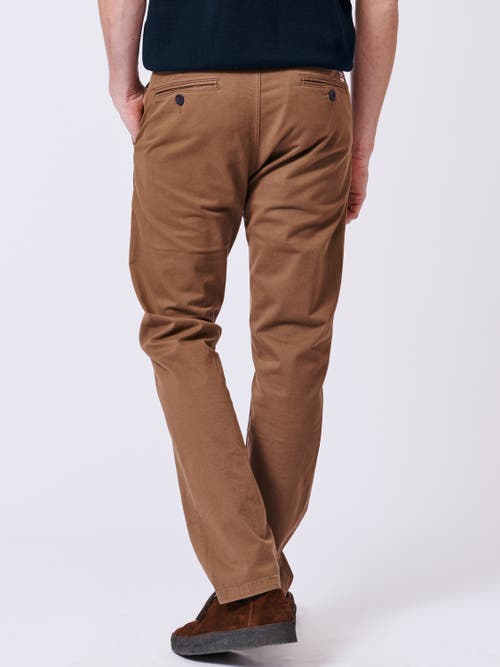 Aubin Witham Stretch Chino Pants In Brown