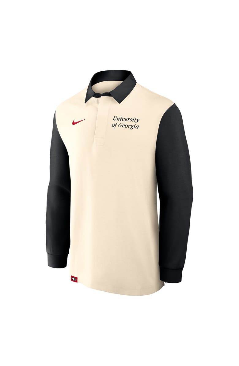 Nike Men's Nike Cream/Black Georgia Bulldogs Rugby Long Sleeve Shirt, Alternate, color, Cream