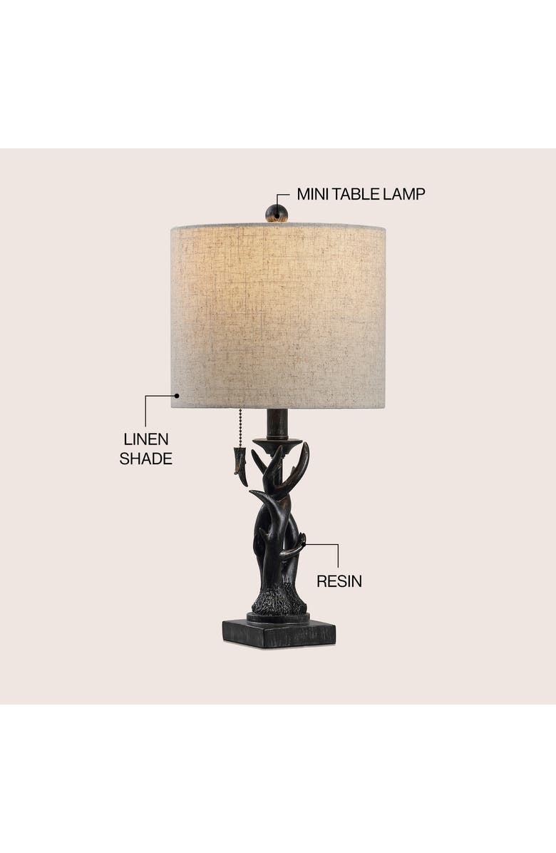 JONATHAN Y Gaston Resin Mini LED Table Lamp, Alternate, color, Antique Black