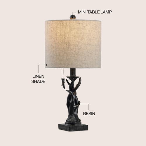 Jonathan Y Gaston Resin Mini Led Table Lamp In Black