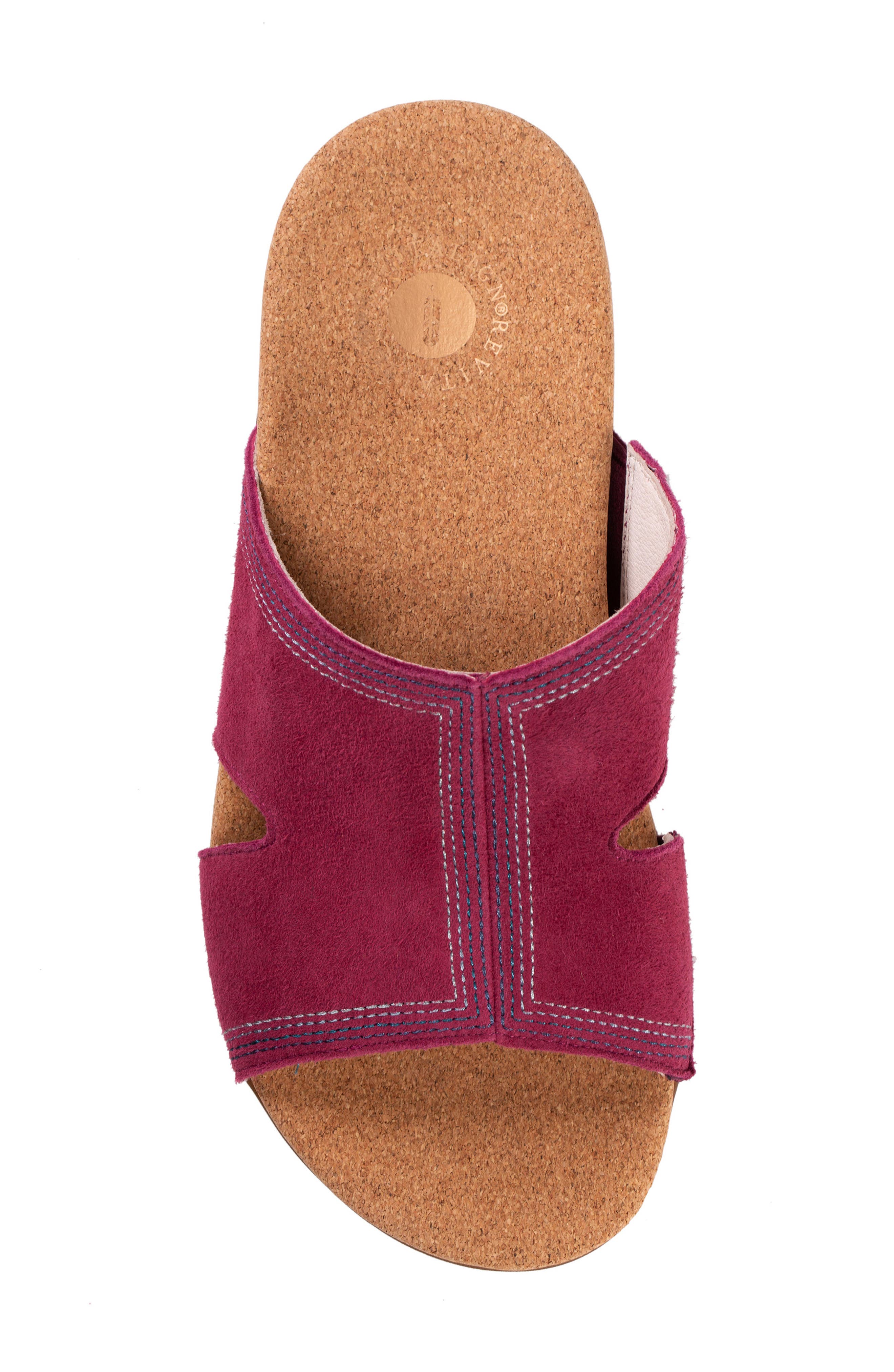 Palmetto Slide Sandal, Alternate, color, RED PLUM