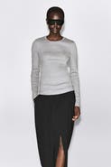 COS Slim Ribbed Cotton Long-sleeved Top
