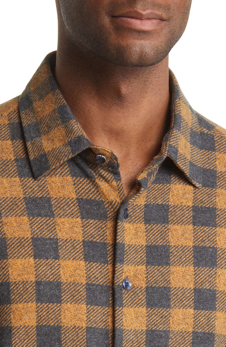 Stone Rose Dry Touch<sup>®</sup> Performance Buffalo Check Flannel Button-Up Shirt, Alternate, color, 