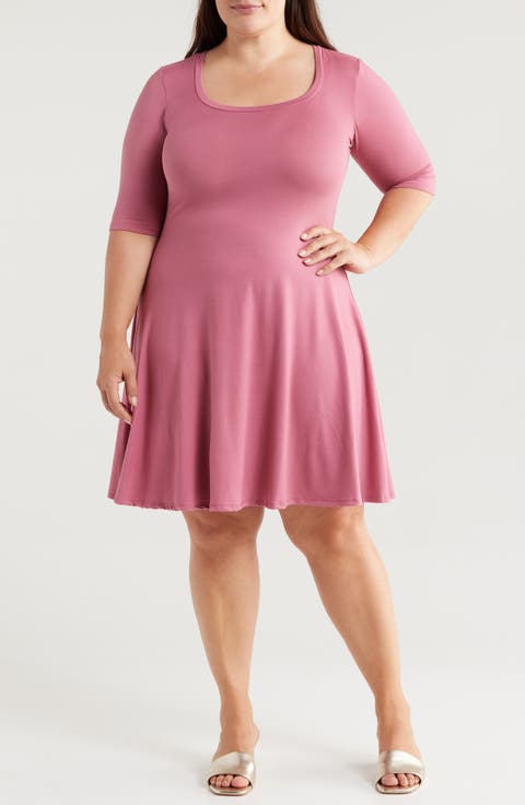 Scoop Neck Jersey Dress