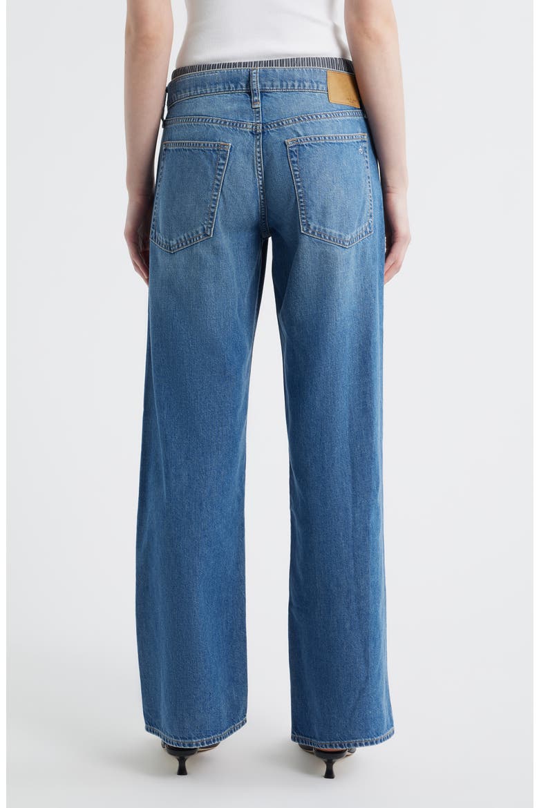 Featherweight Saige Boxer Relaxed Straight Leg Jeans, Alternate, color, MILER STRIPE
