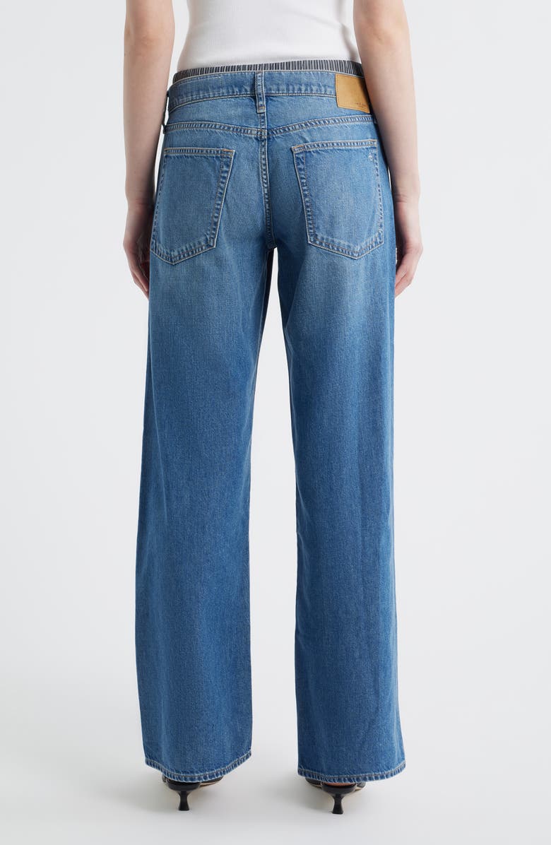 rag & bone Featherweight Saige Boxer Relaxed Straight Leg Jeans, Alternate, color, Miler Stripe