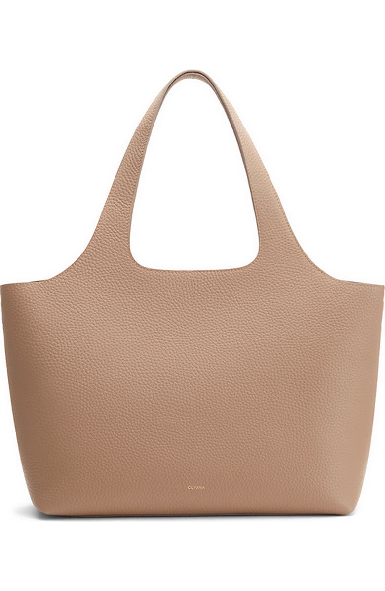 Cuyana System 13-Inch Laptop Leather Tote, Main, color, Cappuccino