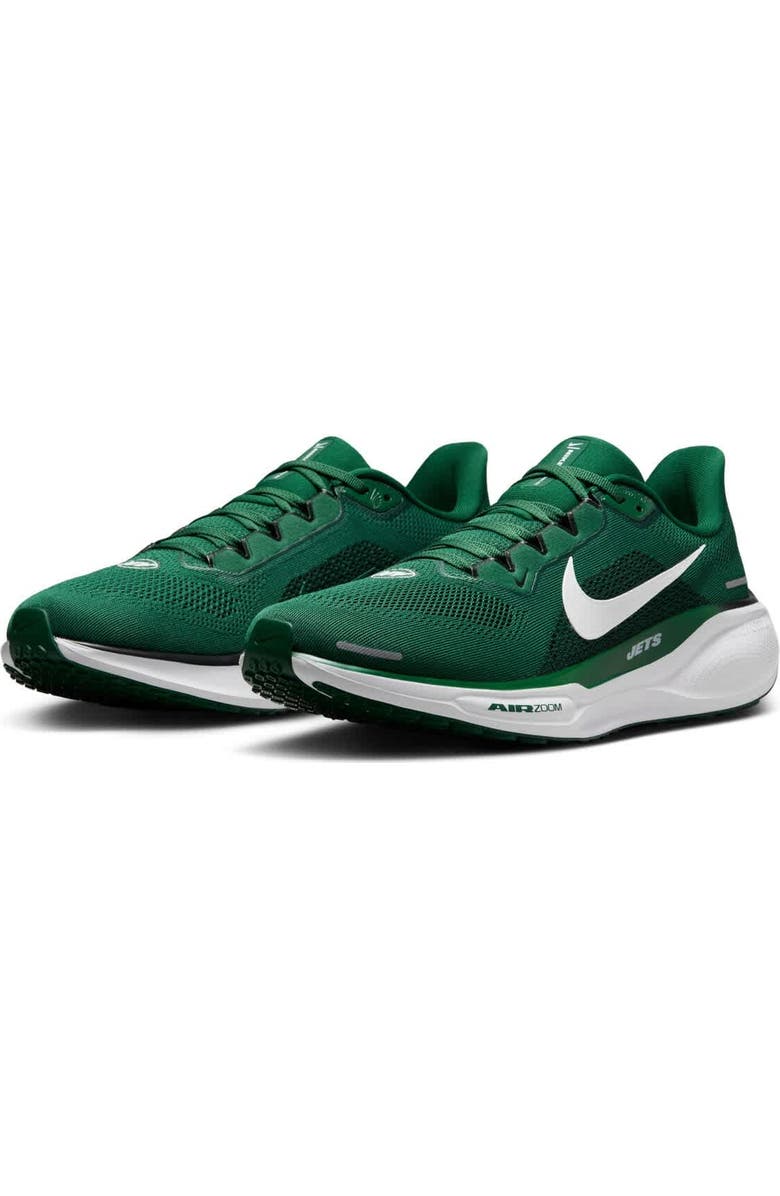 Nike Unisex Nike Green New York Jets Zoom Pegasus 41 Running Shoes, Alternate, color, Green