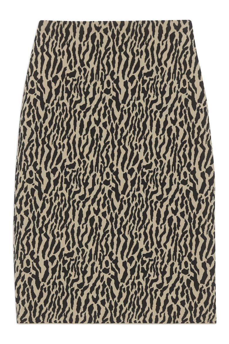 Bristol Print Pencil Skirt, Alternate, color, DARK ECRU/ BLACK