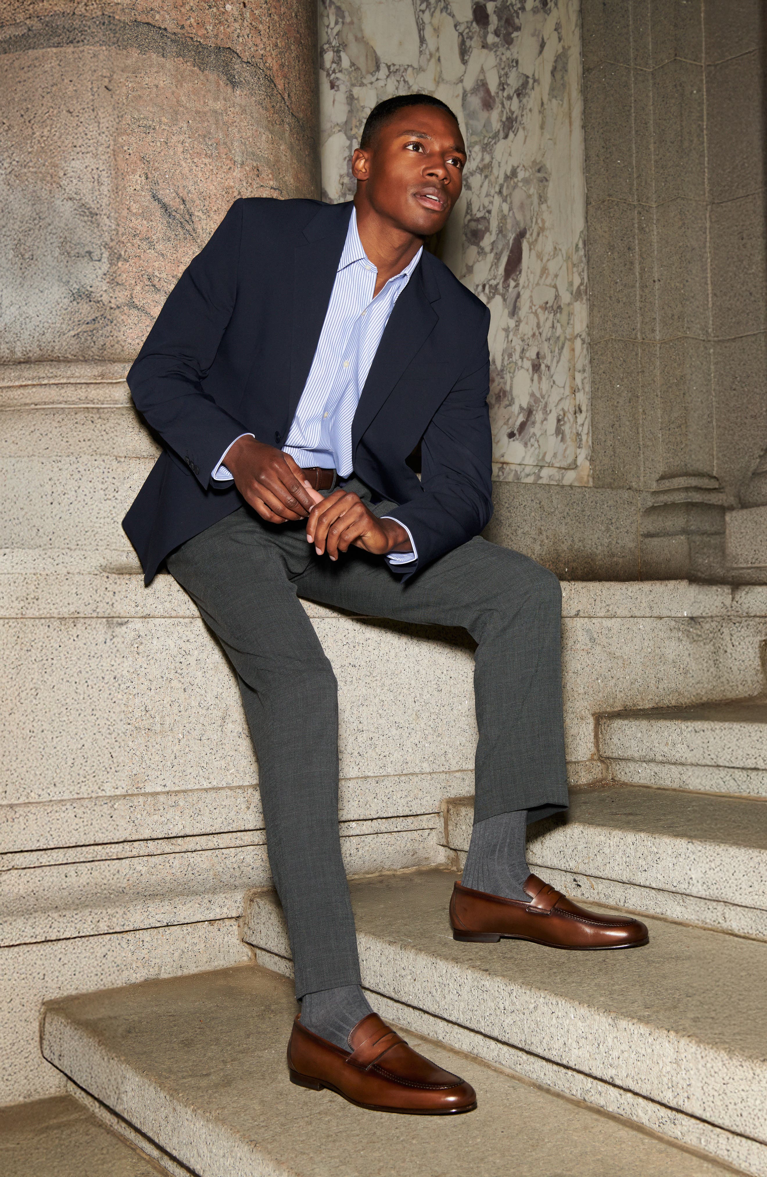 Aldrin Penny Loafer, Alternate, color, BROWN