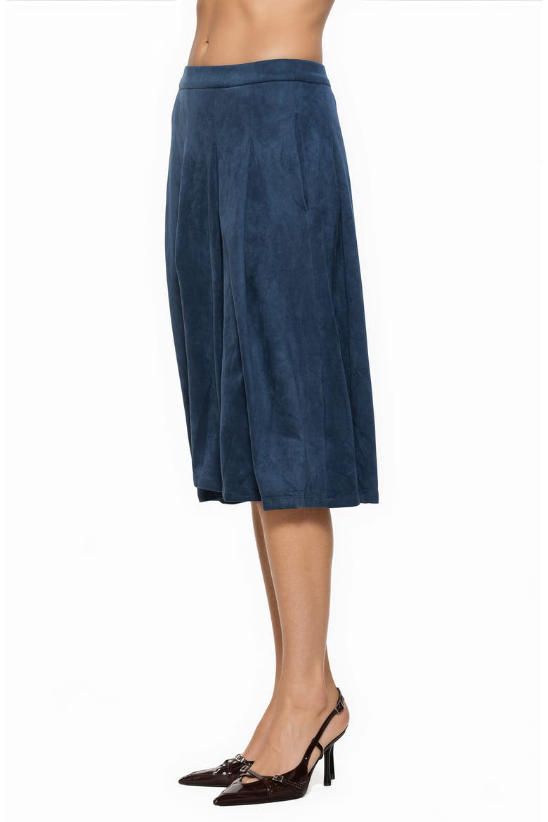 Margot Faux Suede Midi Skirt, Alternate, color, LAPIS