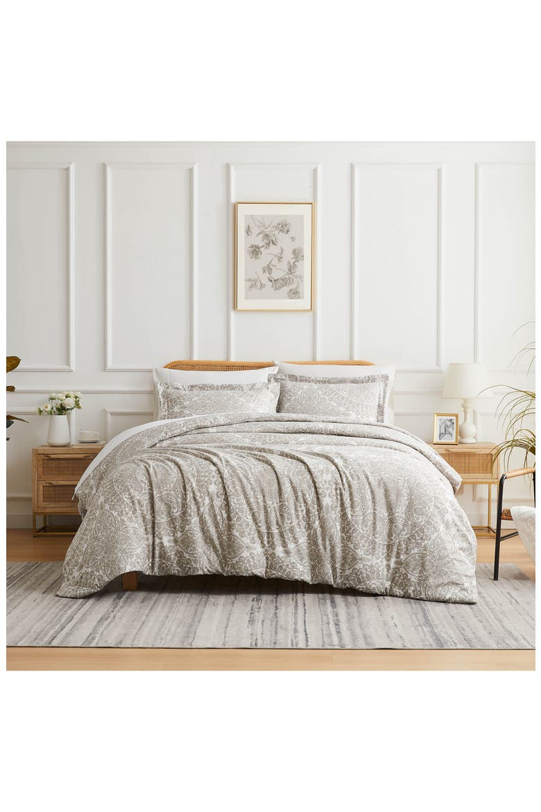 Ashanti Duvet Cover Set, Alternate, color, BONE