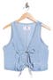 Front Tie Denim Vest