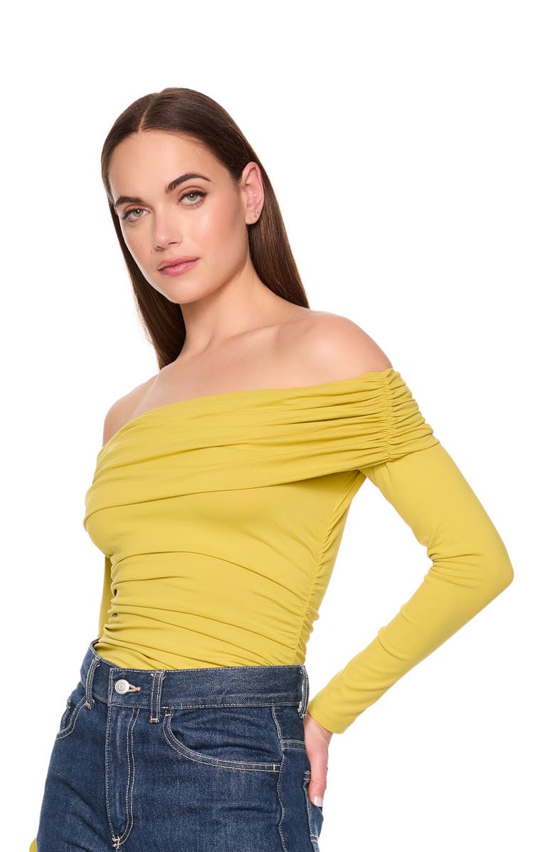 Susana Monaco Off the Shoulder Poet Top, Alternate, color, Bartlett