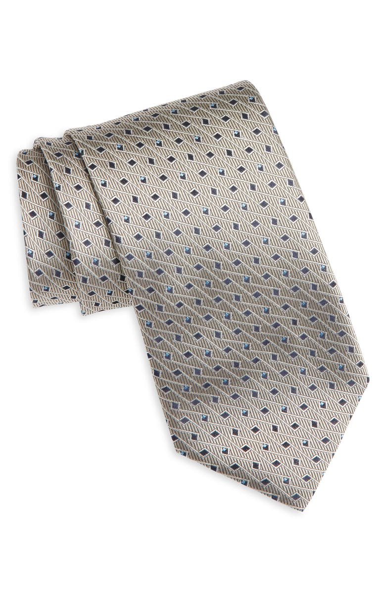 Canali Novelty Geometric Silk Tie, Main, color, 