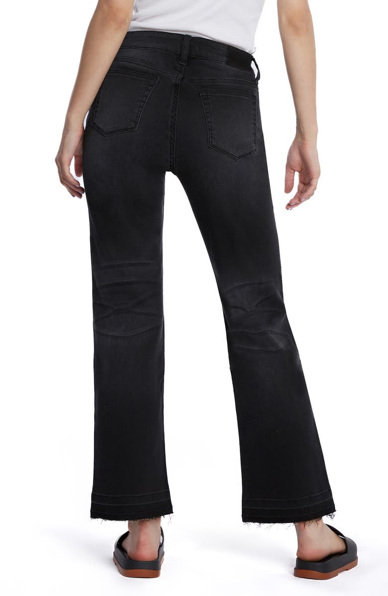 HINT OF BLU Ruby Release Hem Relaxed Straight Leg Jeans, Alternate, color, Smoke Black