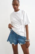 Topshop Distressed Denim Cutoff Shorts