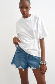 Topshop Distressed Denim Cutoff Shorts