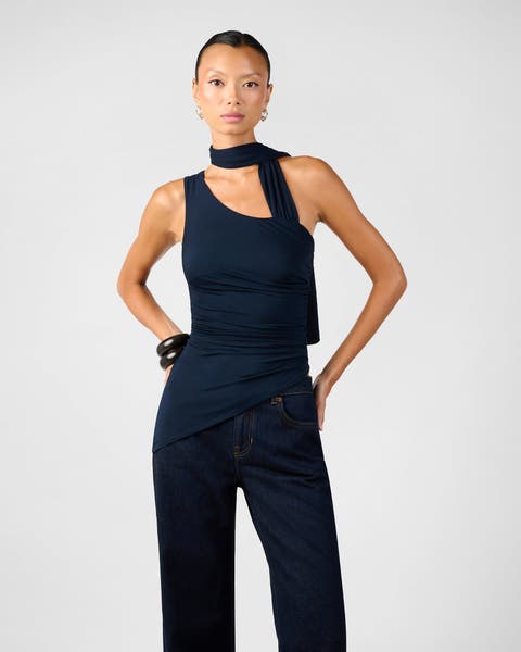 One Shoulder Draped Top