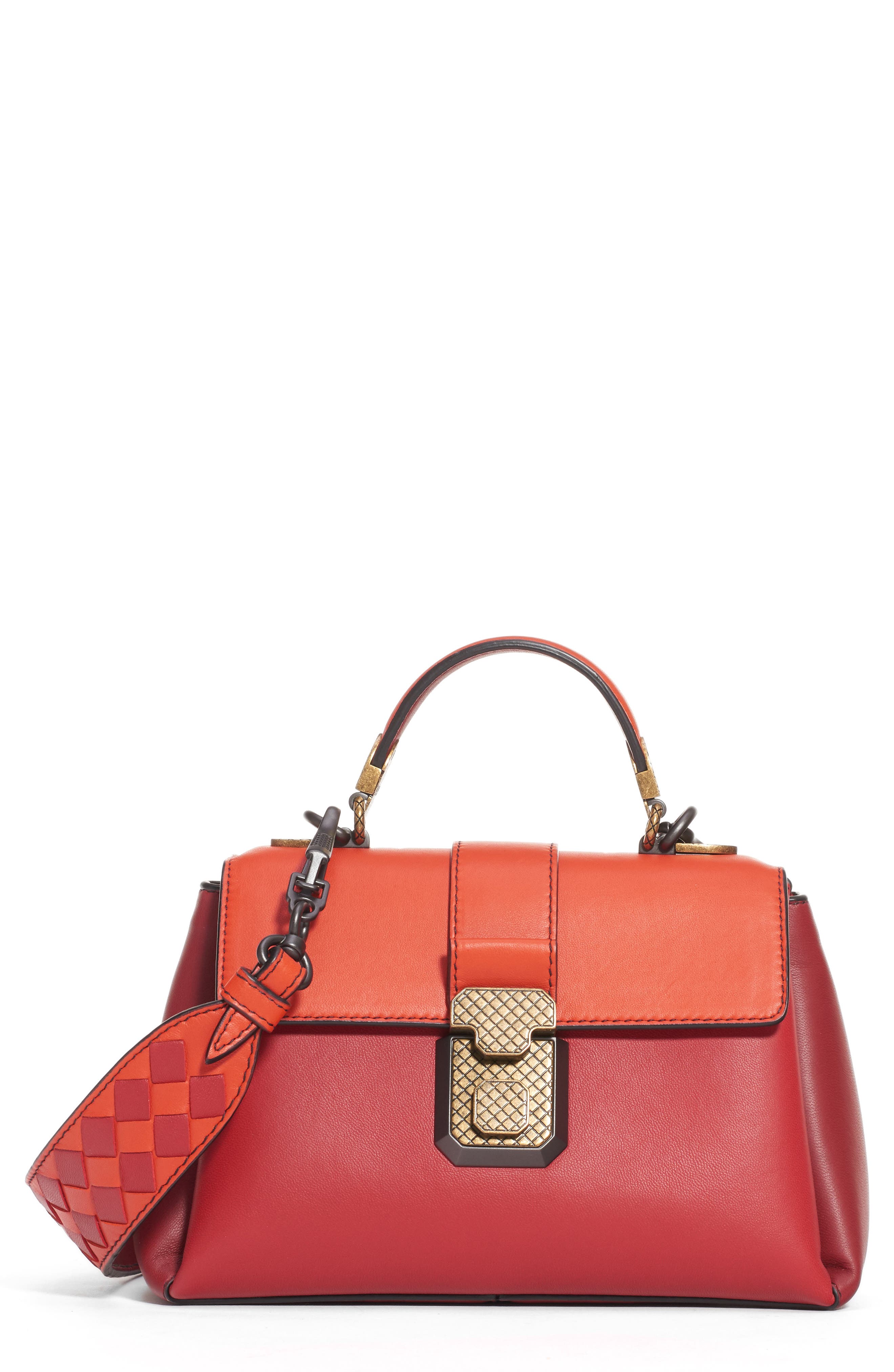 Bottega Veneta Small Piazza Bicolor Leather Handbag, Main, color, 