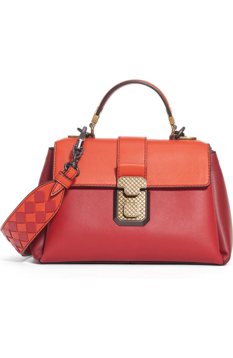 Bottega Veneta Small Piazza Bicolor Leather Handbag, Main, color,