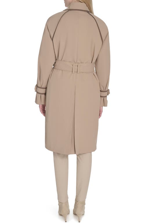 Cole Haan Water Resistant Twill Coat In Neutral