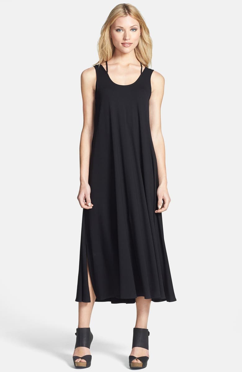 Eileen Fisher Scoop Neck Racerback Knit Dress, Main, color, 
