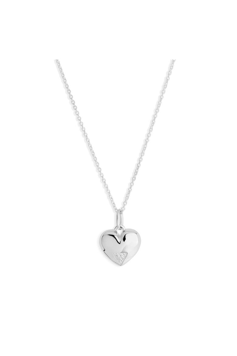 Art Deco Hearts Pendant, Main, color, Sterling Silver