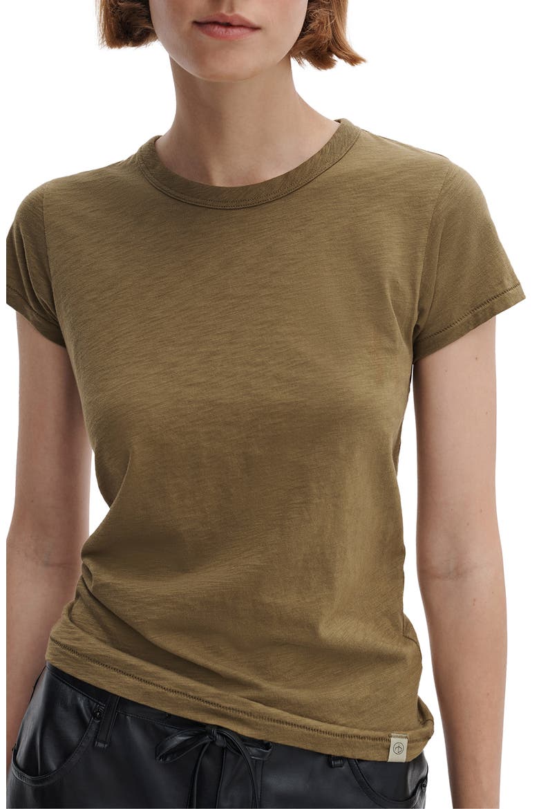 The Slub Organic Pima Cotton T-Shirt, Alternate, color, MILITARY O