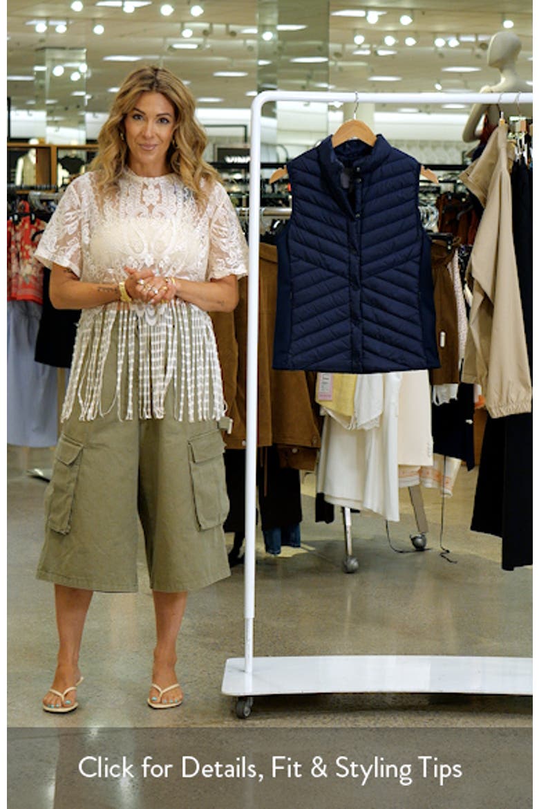 V Quilted Down Stretch Vest video