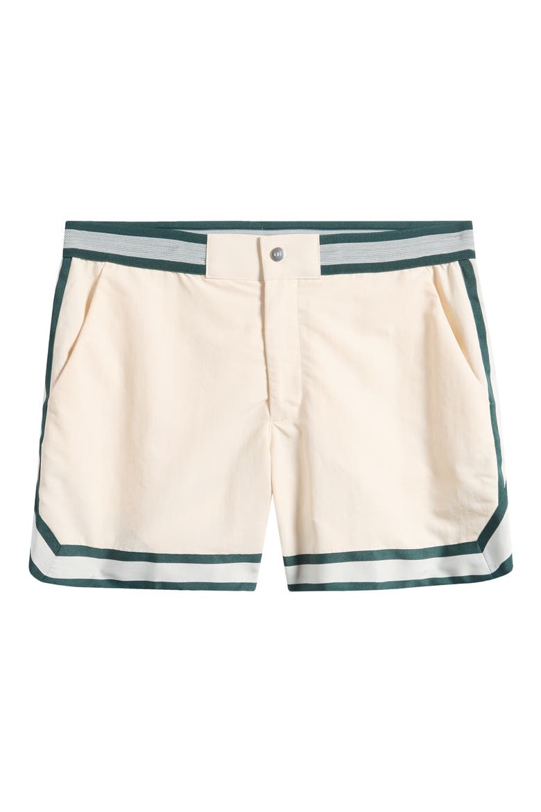 Baller Recycled Nylon Swim Trunks, Main, color, IVORY- 10