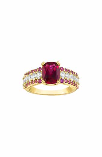 Lab Created Ruby Cushion Ring